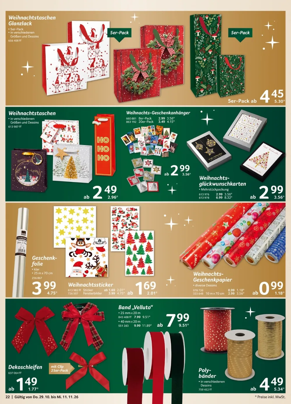 selgros weihnachtsprospekt angebote ab 29 10 2026 seite 22