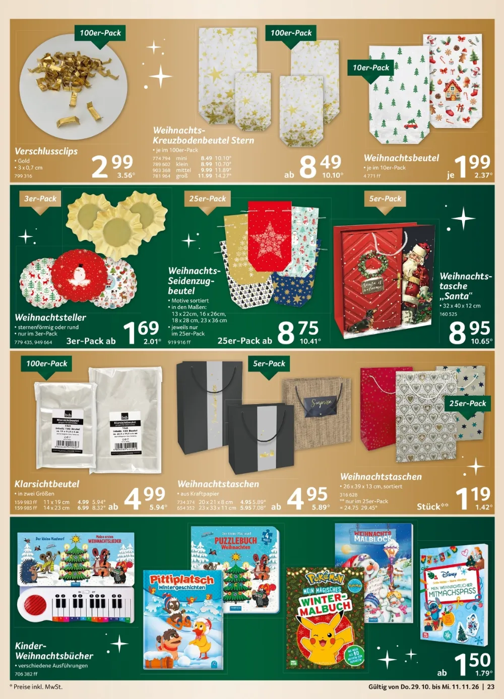selgros weihnachtsprospekt angebote ab 29 10 2026 seite 23