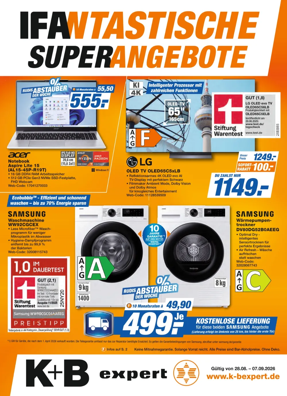 K + B Expert Angebote KW 36–36, Aktionen ab 28.08.2026 online