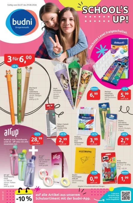 Budni Schulangebote KW 34–35 ab 17.08.2026 Budni Schulangebote KW 34-35 ab Montag, 17.08.2026