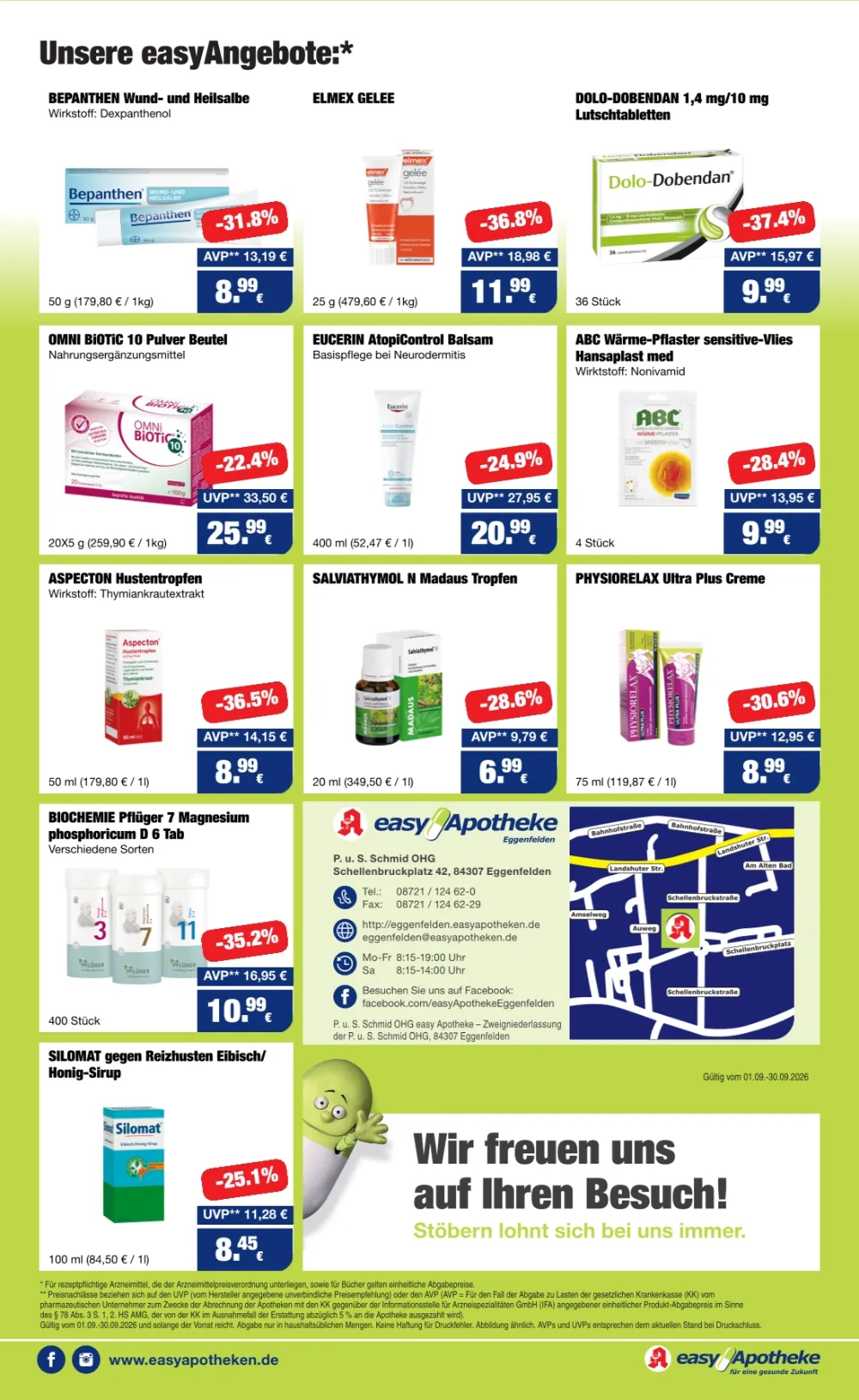easyApotheke Prospekt Seite 5 mit Bepanthen, Elmex Gelee, Dolo-Dobendan, Omni Biotic 10 und Silomat