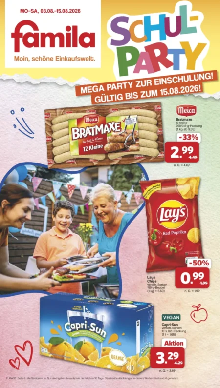 Famila Nordwest Schulbedarf-Prospekt KW 32 – 33 ab 03.08.2026 Famila Nordwest Schulbedarf Prospekt KW 32–33 ab Montag, 03.08.2026