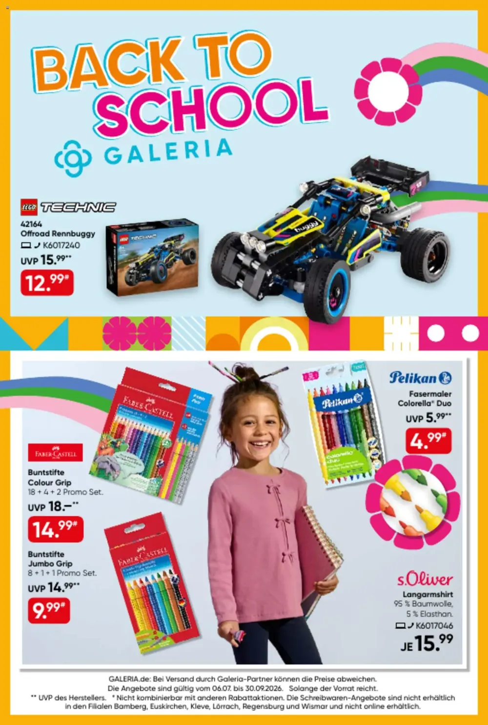 Galeria Schulbedarf Prospekt ab Montag, 24.08.2026
