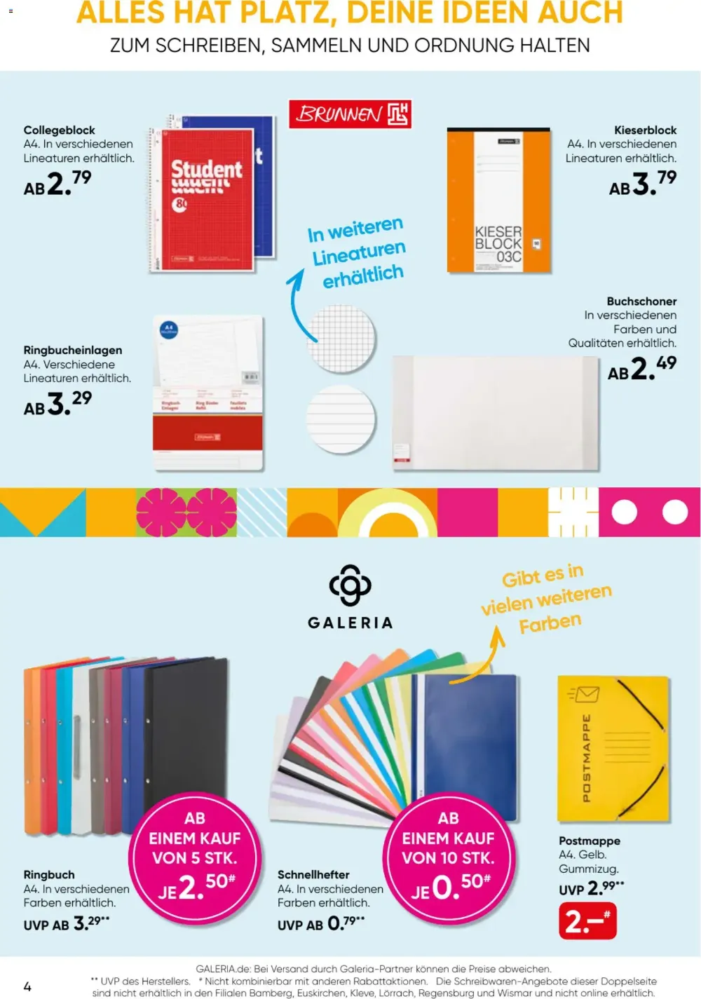 galeria schulbedarf prospekt ab 24 08 2026 seite 04