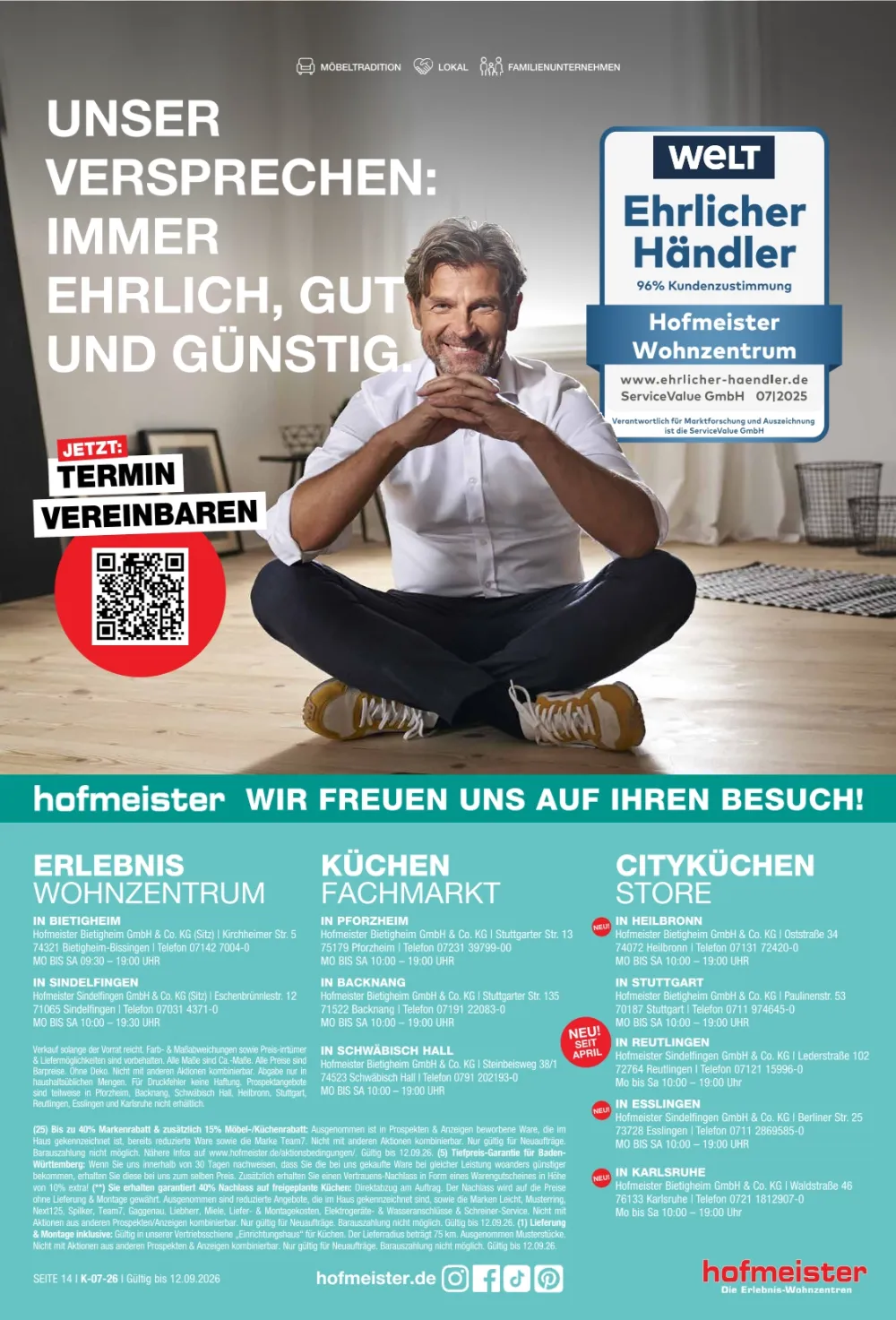hofmeister kuechen prospekt kw34 37 ab 19 08 2026 seite 14