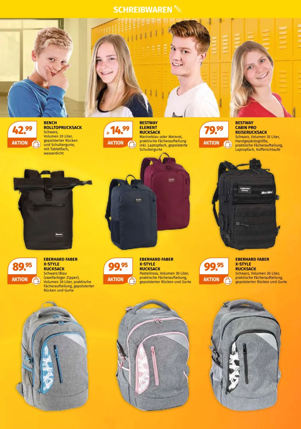 Müller Angebote KW 42 Seite 3 mit Angeboten für Bench, Bestway Element, Bestway Cabin Pro und Eberhard Faber.