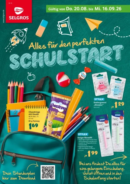 Selgros Schulstart Prospekt KW 34 – 38 ab 20.08.2026 Selgros Schulstart Prospekt KW 34–38 ab 20.08.2026