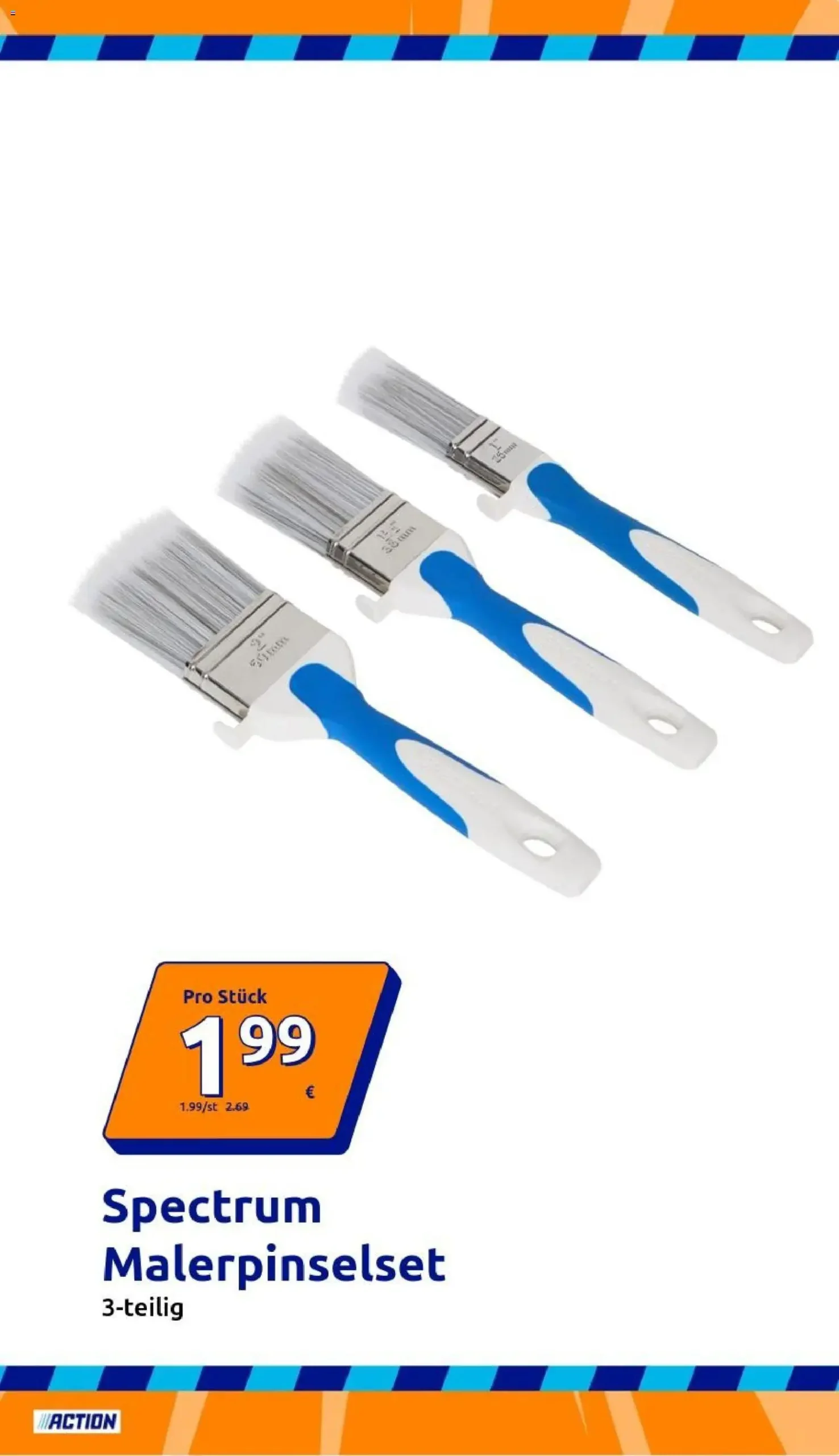 Action Prospekt KW 39 Seite 3 mit Spectrum Malerpinselset.