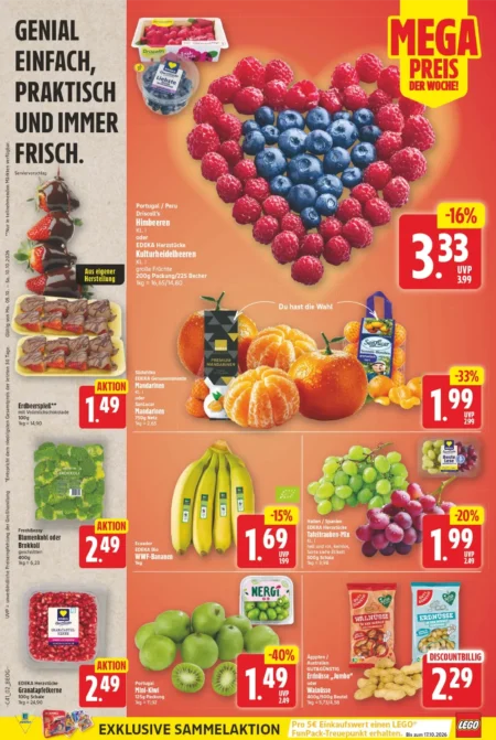 E Center Berlin Prospekt ab 05.10.2026 (KW 41) E Center Berlin Prospekt KW41 Seite 2 mit Himbeeren, Kulturheidelbeeren, Mandarinen, Bananen & Tafeltrauben