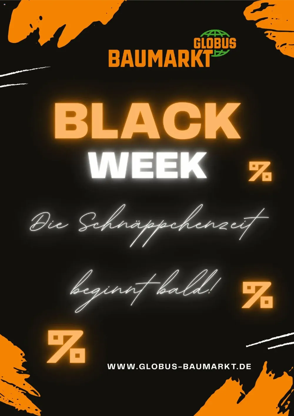Euronics Berlet Prospekt KW 42 Seite 2 mit Globus Baumarkt Black Week Ankündigung