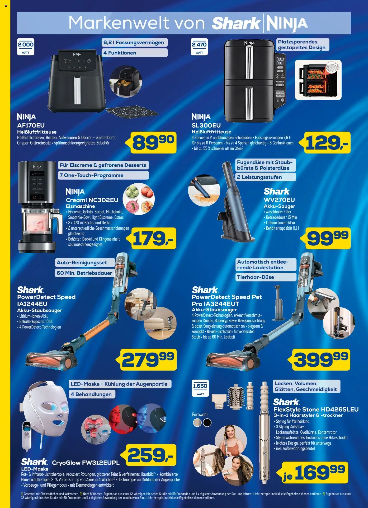 Euronics XXL Prospekt KW 42-43 Seite 6 mit Ninja Heißluftfritteuse, Ninja Eismaschine & Shark Akku-Staubsauger
