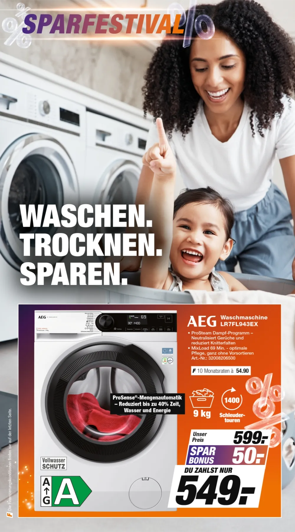 Expert TechnoMarkt Prospekt KW41 Seite 2 mit AEG Waschmaschine LR7FL943EX
