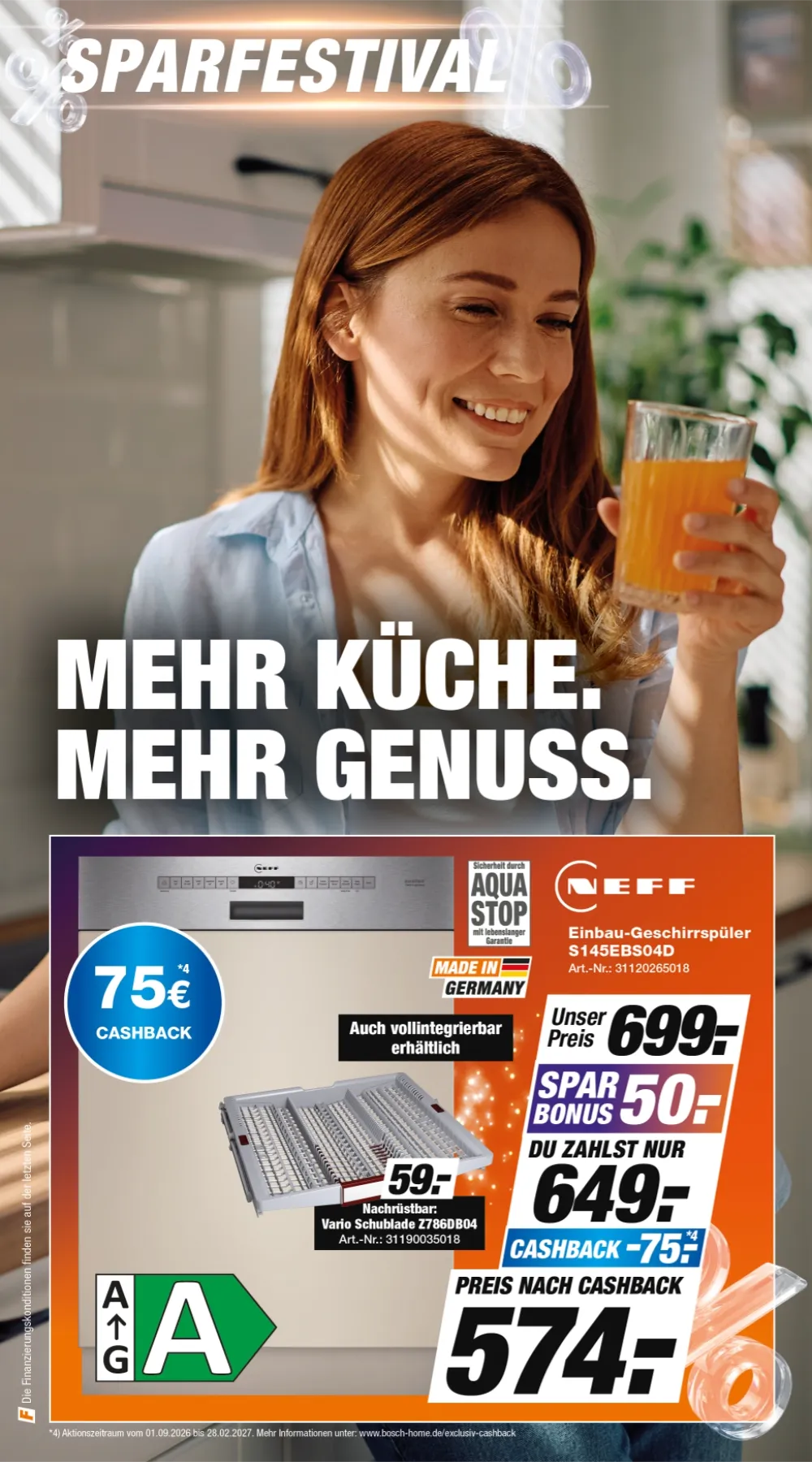 Expert TechnoMarkt Prospekt KW41 Seite 4 mit Neff Einbau-Geschirrspüler S145EBS04D