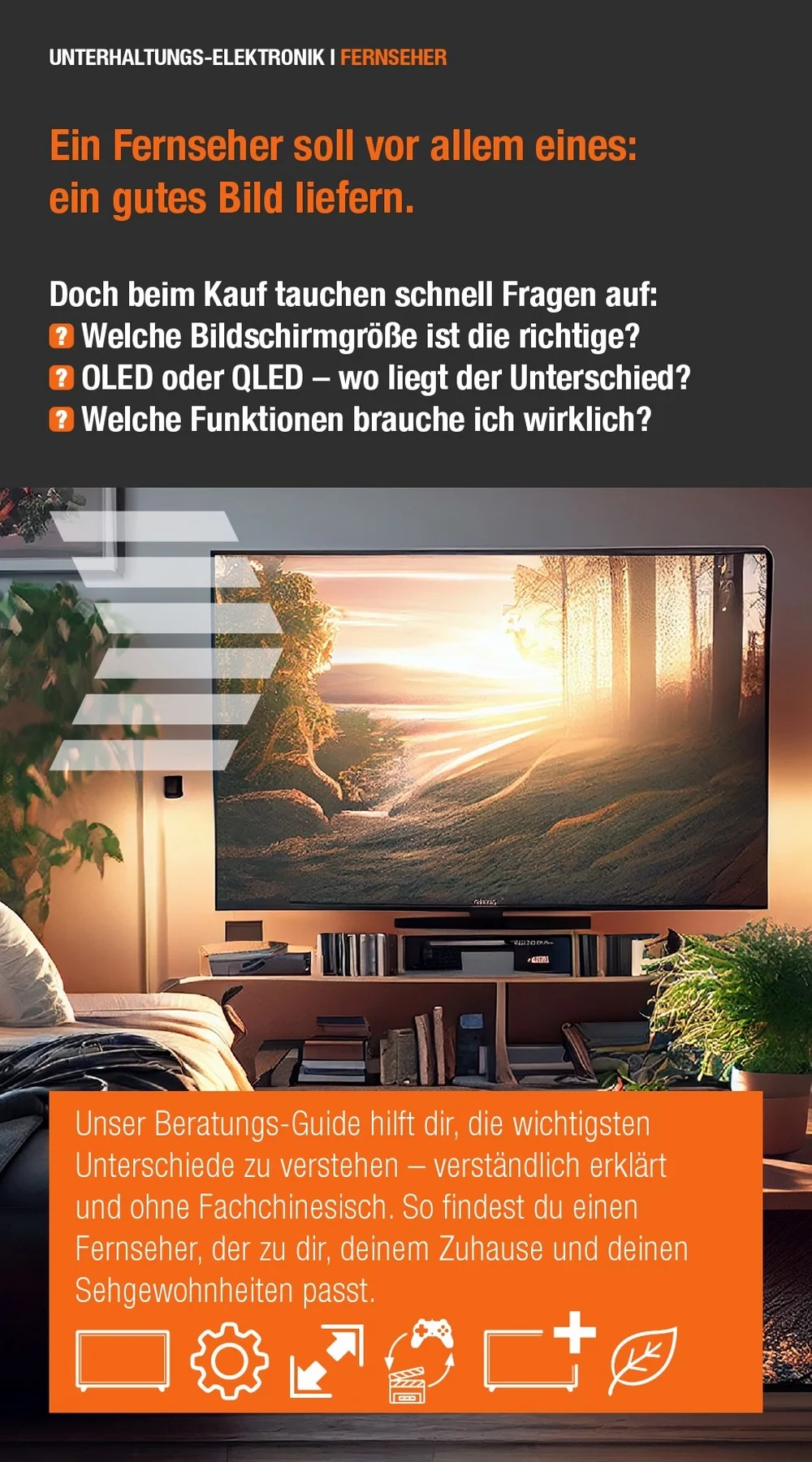 Expert Technomarkt Prospekt KW 42 Seite 2 mit dem Beratersguide für Fernseher