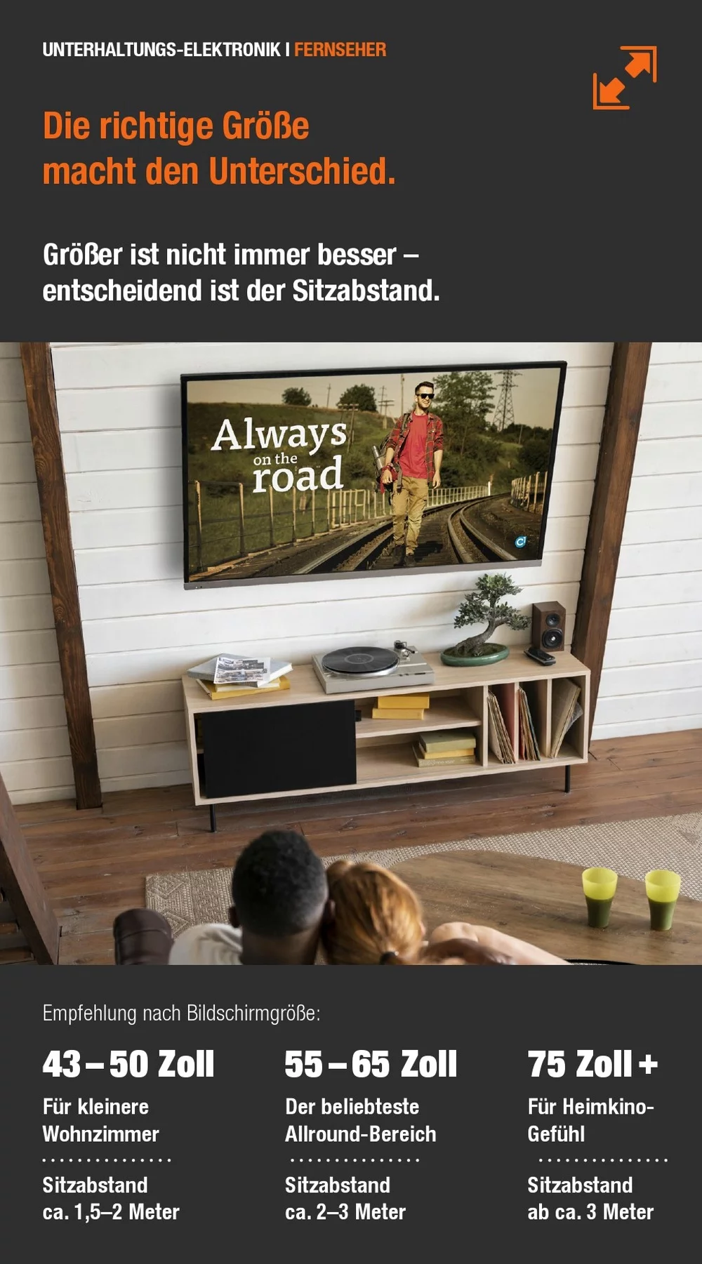 Expert Technomarkt Prospekt KW 42 Seite 5 zur Bildgröße und dem Sitzabstand