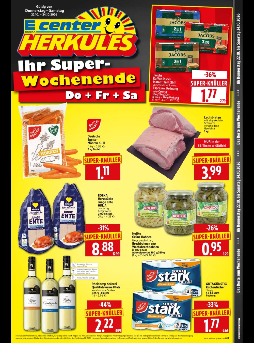 herkules e center wochenende prospekt ab 22 10 2026 kw43 seite 1