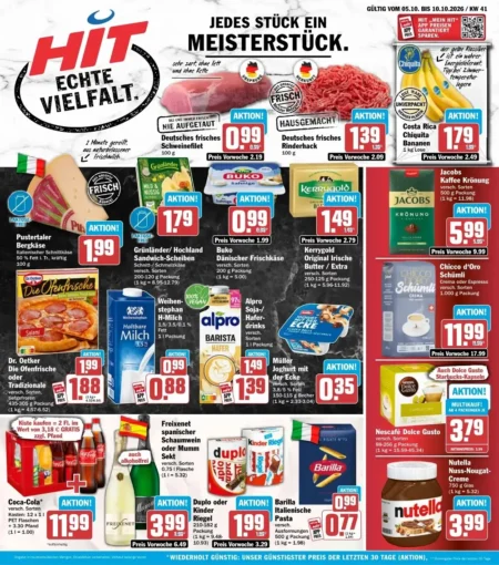 HIT Prospekt ab 05.10.2026 (KW 41) Hit Prospekt ab 05.10.2026 Seite 11 mit Ben's Original Reis, Heinz Ketchup, Thomy Mayonnaise und Dr. Oetker.