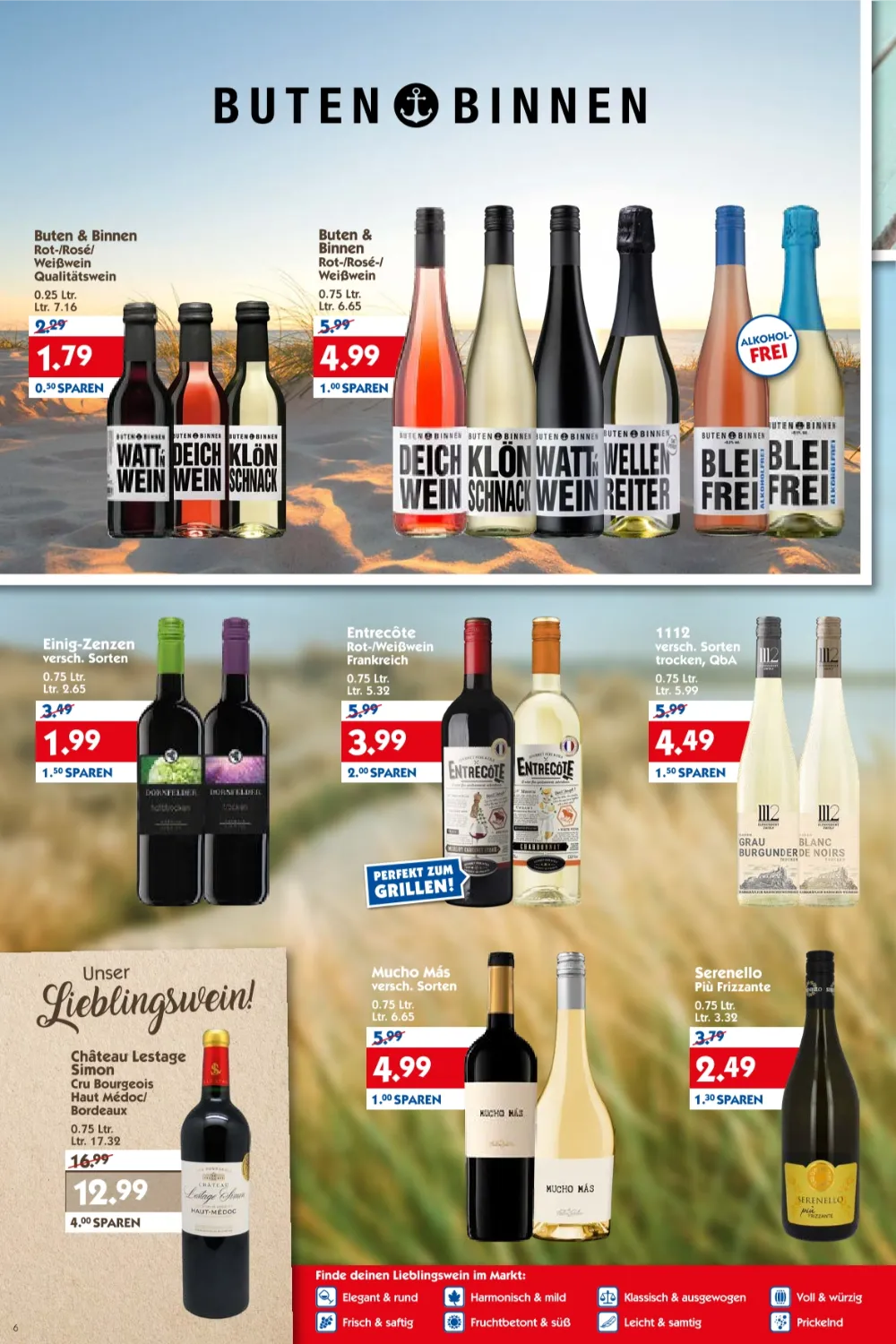 HOL'AB! Angebote KW 39 Seite 6 mit angeboten für Buten & Binnen Wein, Einig-Zenzen, Entrecôte und Mucho Más.