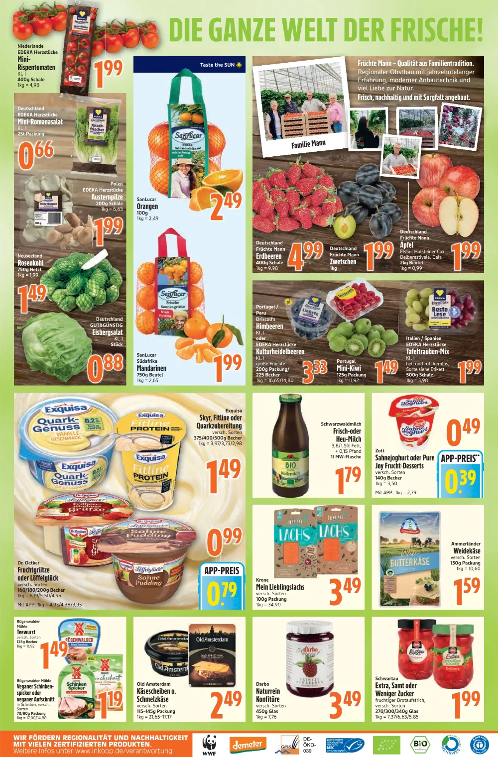 Inkoop Angebote KW 41 Seite 2 mit Angeboten für Erdbeeren, Exquisa Quark, Dr. Oetker Löffelglück & Schwartau