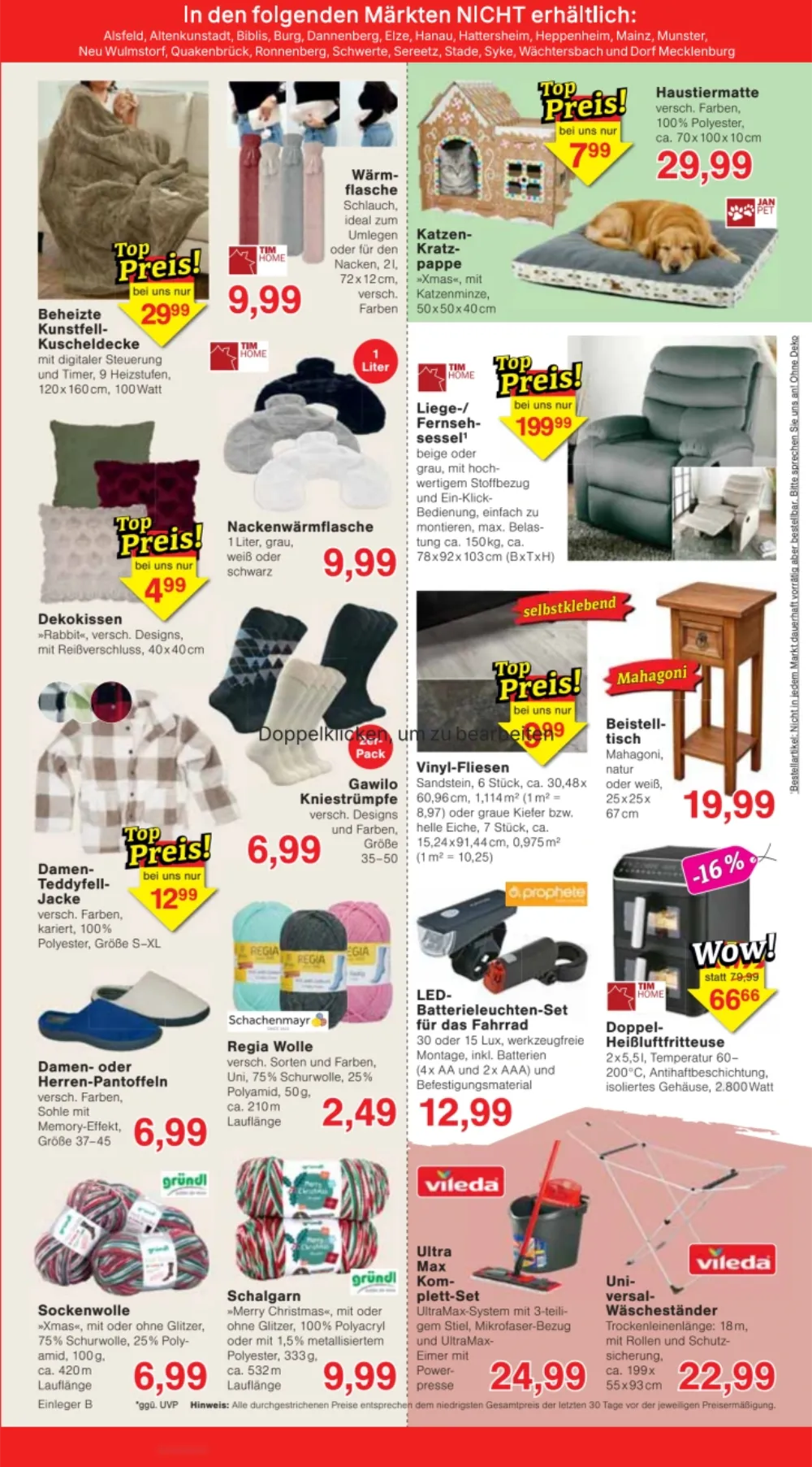 Jawoll Prospekt KW 41 Seite 6 mit Kuscheldecke, Wärmflasche, Sessel, Beistelltisch, Wolle & Heißluftfritteuse