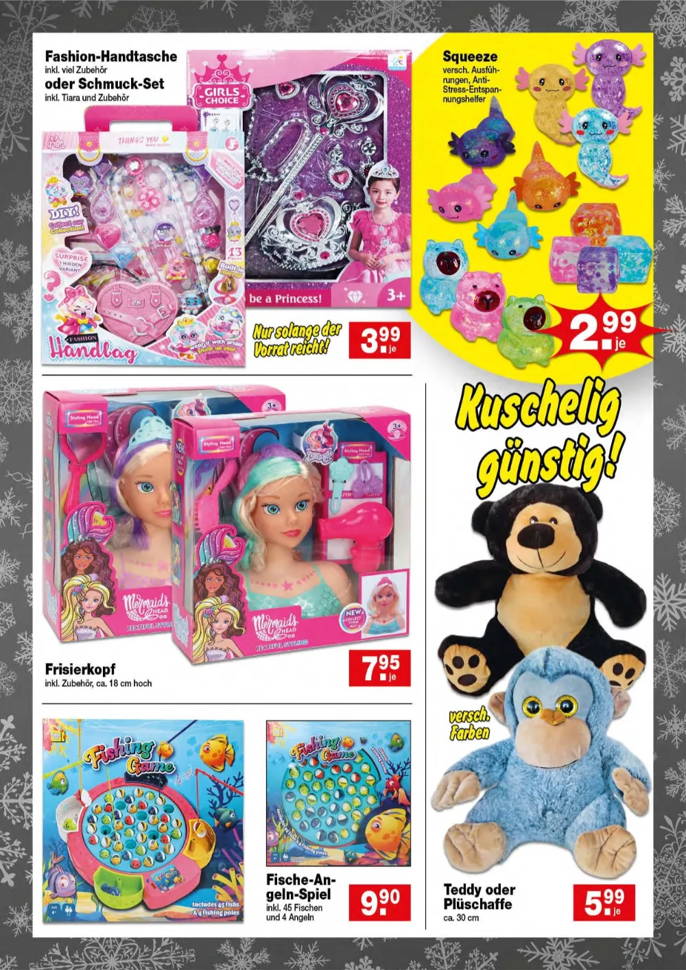 Krümet Prospekt KW 42 Seite 5 mit Kinderspielzeug, Schmuck-Set, Frisierkopf, Angelspiel und Plüschtieren