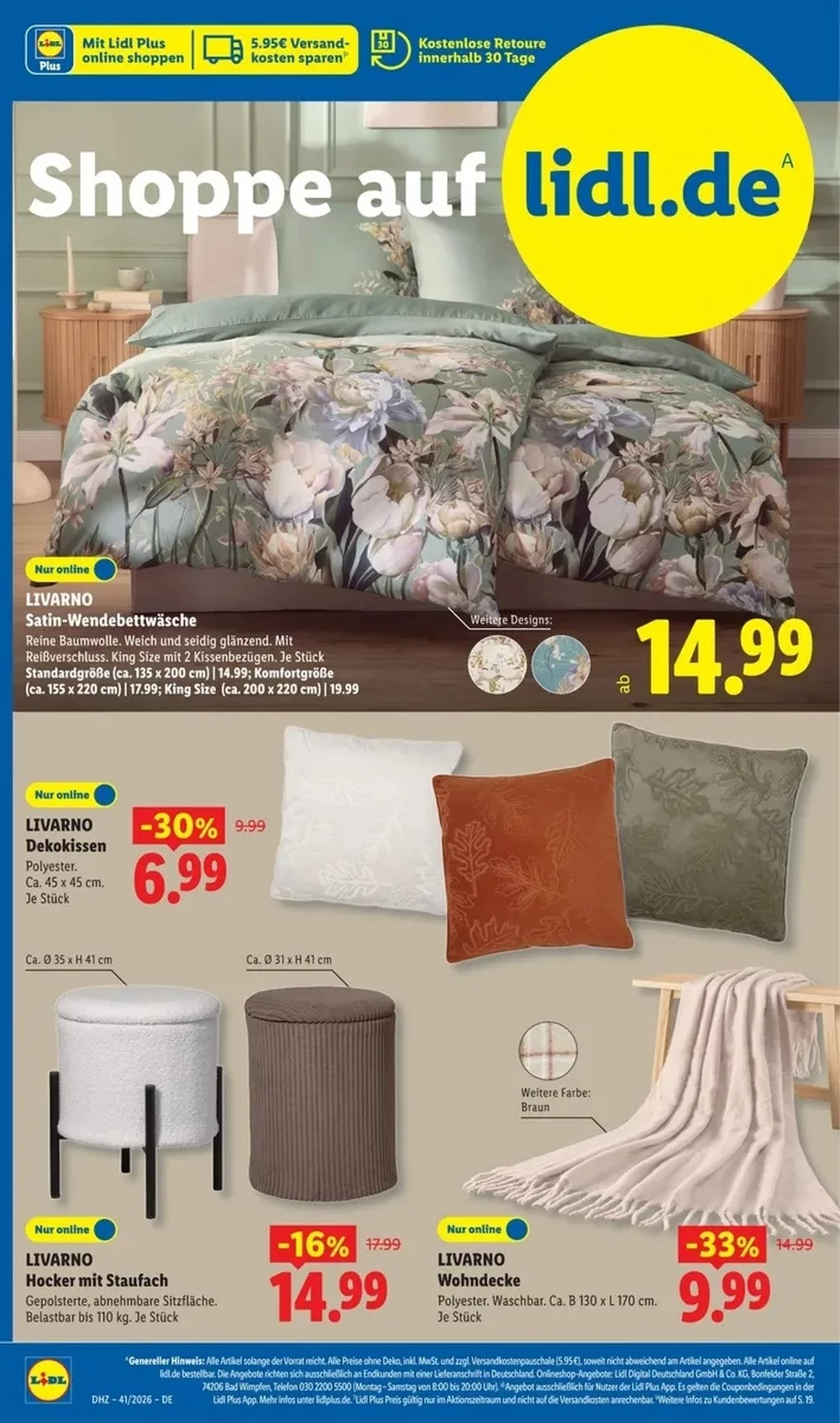 Lidl Prospekt KW 41 Seite 27 mit Silvercrest Heißluftfritteuse, Tefal Optigrill XL, Stabmixer und Kaffeemaschine.