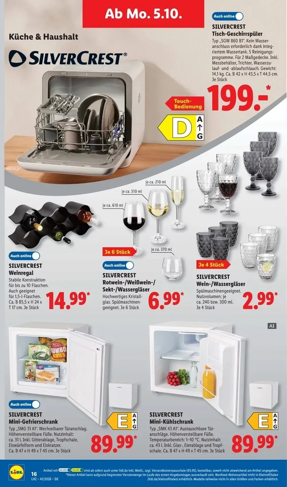 Lidl Prospekt KW 41 Seite 23 mit Parkside Zange, Steckschlüssel-Set, Handleuchte, Untergestell und Handkreissäge.