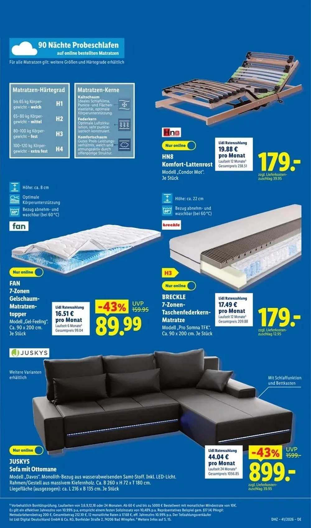 Lidl Prospekt KW 41 Seite 31 mit Esmara Pyjama, Flanell-Nachthemd, Flanell-Schlafhose und Thermosocken.