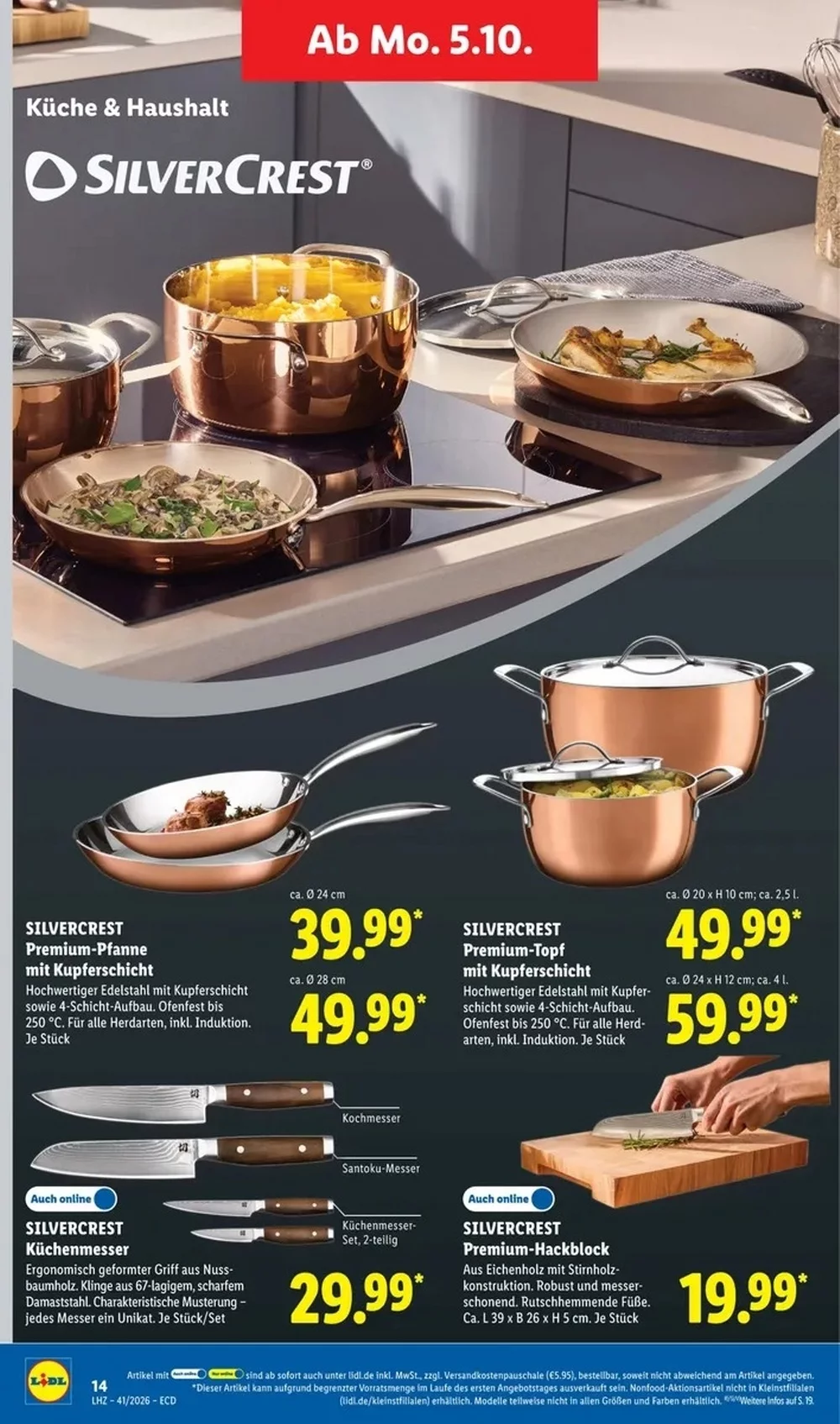 Lidl Prospekt KW 41 Seite 21 mit Parkside Akku-Bohrschrauber, Kapp-Gehrungssäge, Tischkreissäge und Werkzeugkoffer.