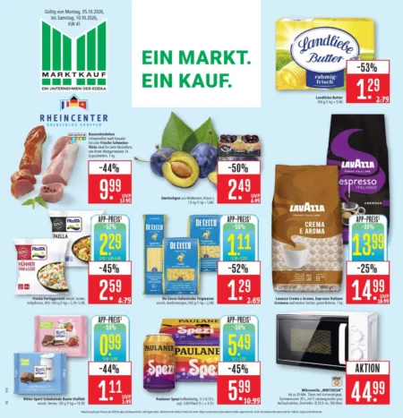 Marktkauf Südwest Prospekt ab 05.10.2026 (KW 41) Marktkauf Südwest Prospekt ab 05.10.2026 Seite 1 mit Landliebe Butter, Schweinefilet, Zwetschgen, Frosta und Mikrowelle