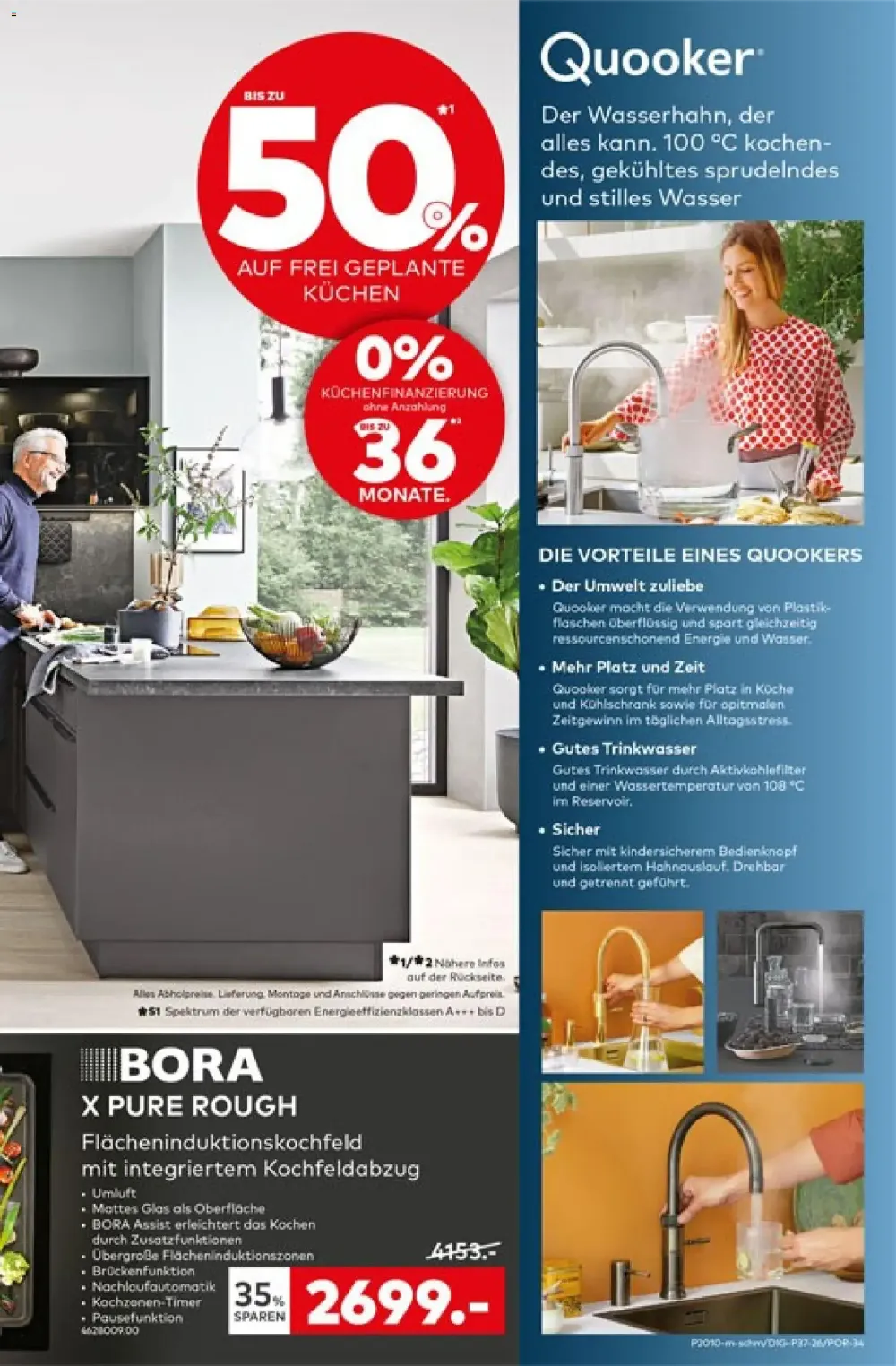 Porta Angebote KW 42 Seite 5 mit angeboten für Quooker Wasserhahn & BORA X Pure Rough Flächeninduktionskochfeld