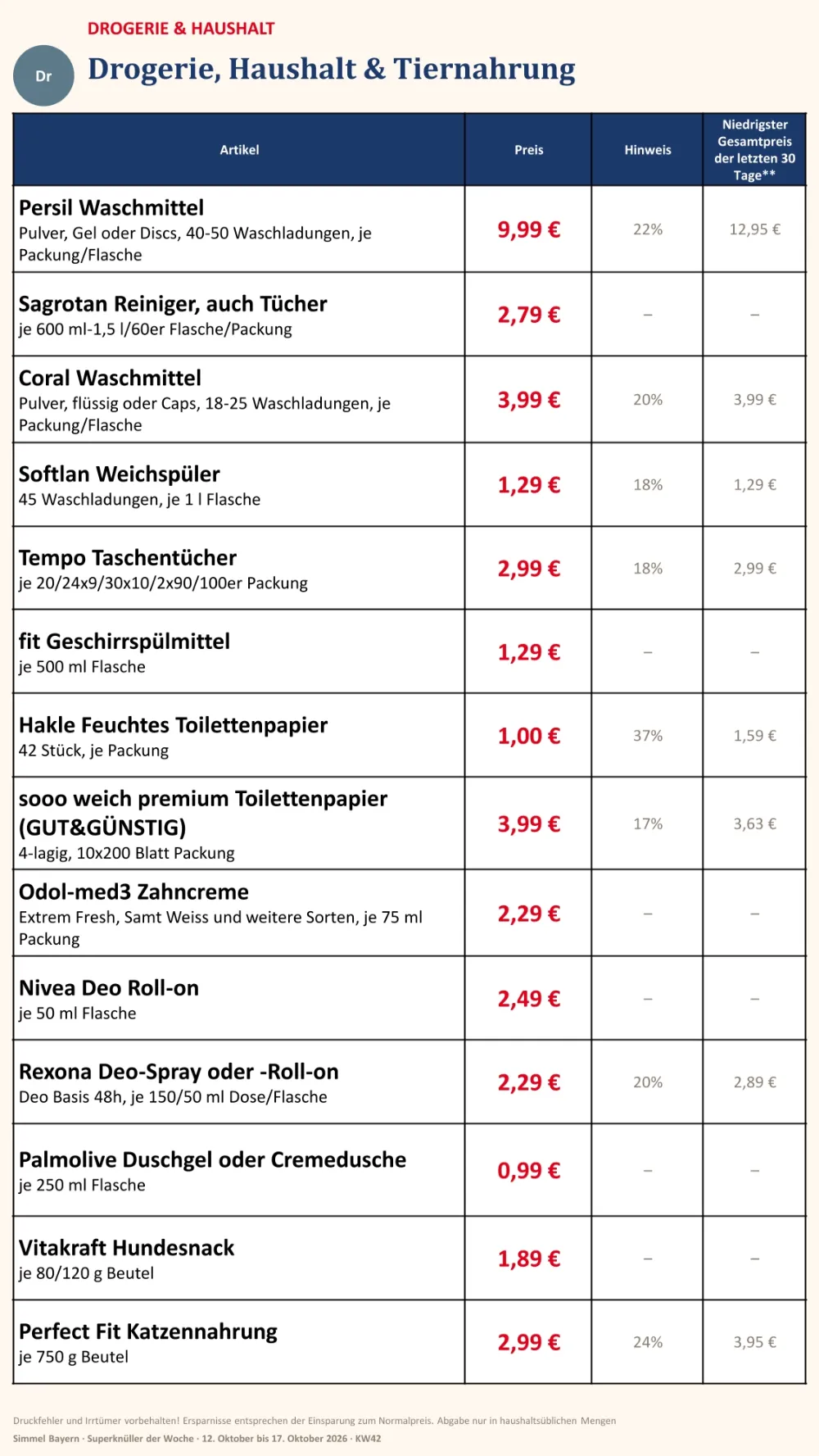 simmel bayern prospekt ab 12 10 2026 kw42 seite 17