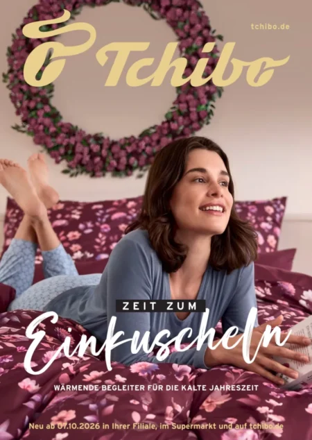 Tchibo Angebote im Prospekt ab 07.10.2026 (KW 41) Tchibo Angebote ab 07.10.2026 Seite 1 mit Angeboten für Bettwäsche, Pyjamas und Heimtextilien.