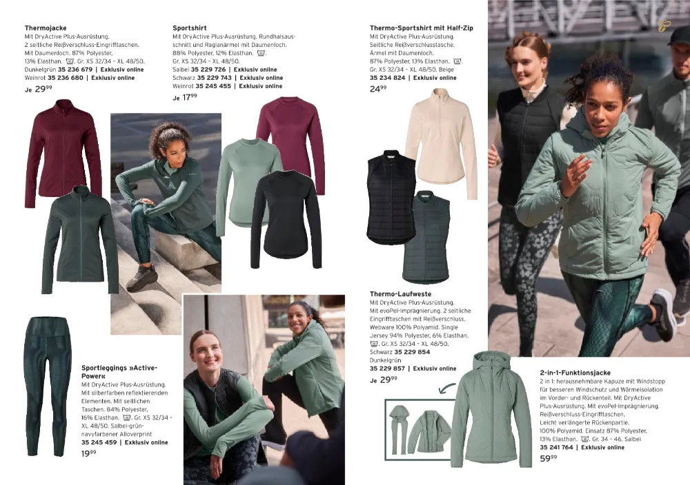 Tchibo Prospekt KW 42 Seite 3 mit Thermo-Sportshirt, Thermojacke, Thermo-Laufweste & 2-in-1-Funktionsjacke