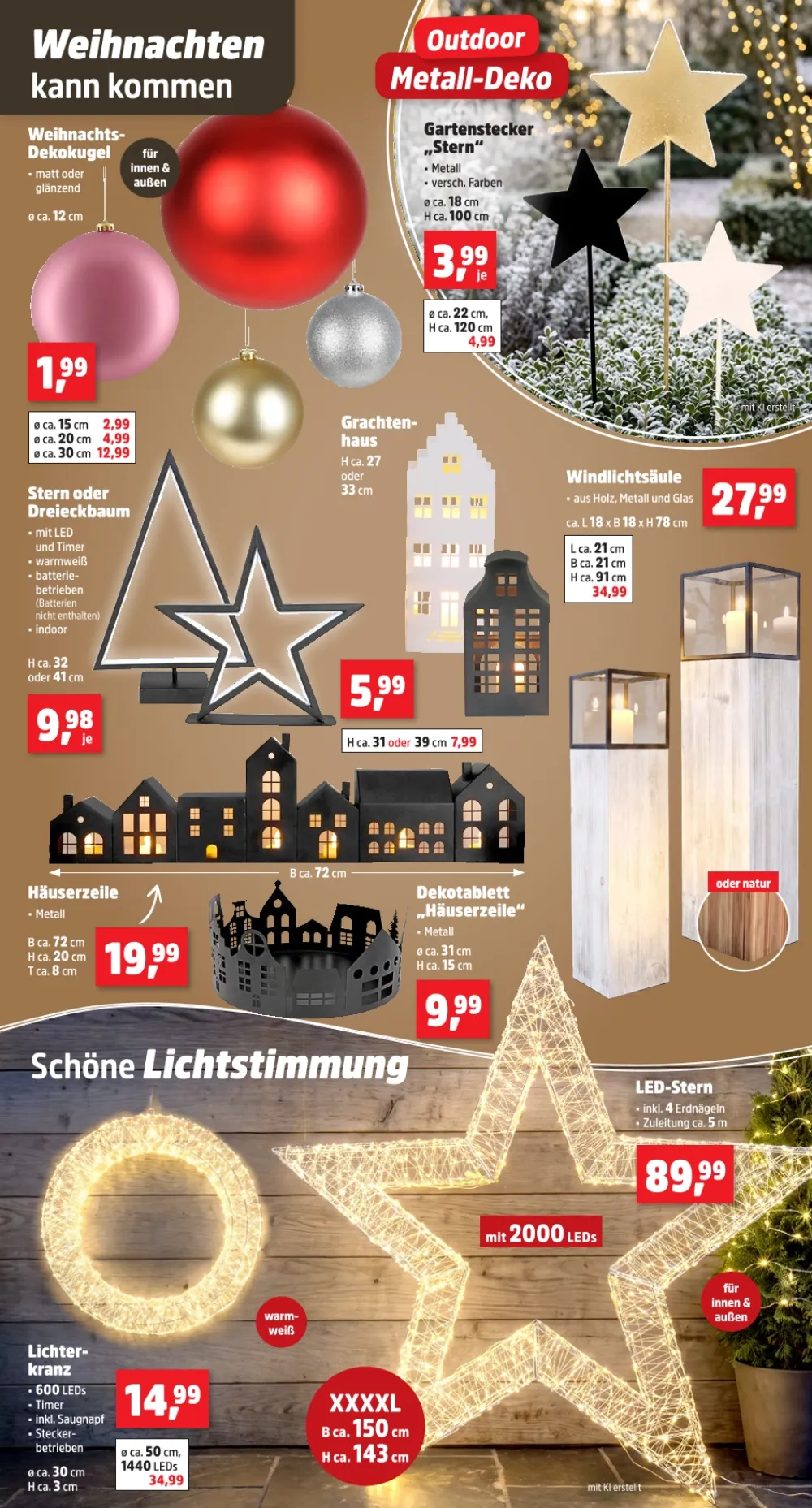 Thomas Philipps Prospekt KW 41 Seite 7 mit Dekokugeln, Gartenstecker Stern, Windlichtsäule, Lichterkranz & LED-Stern