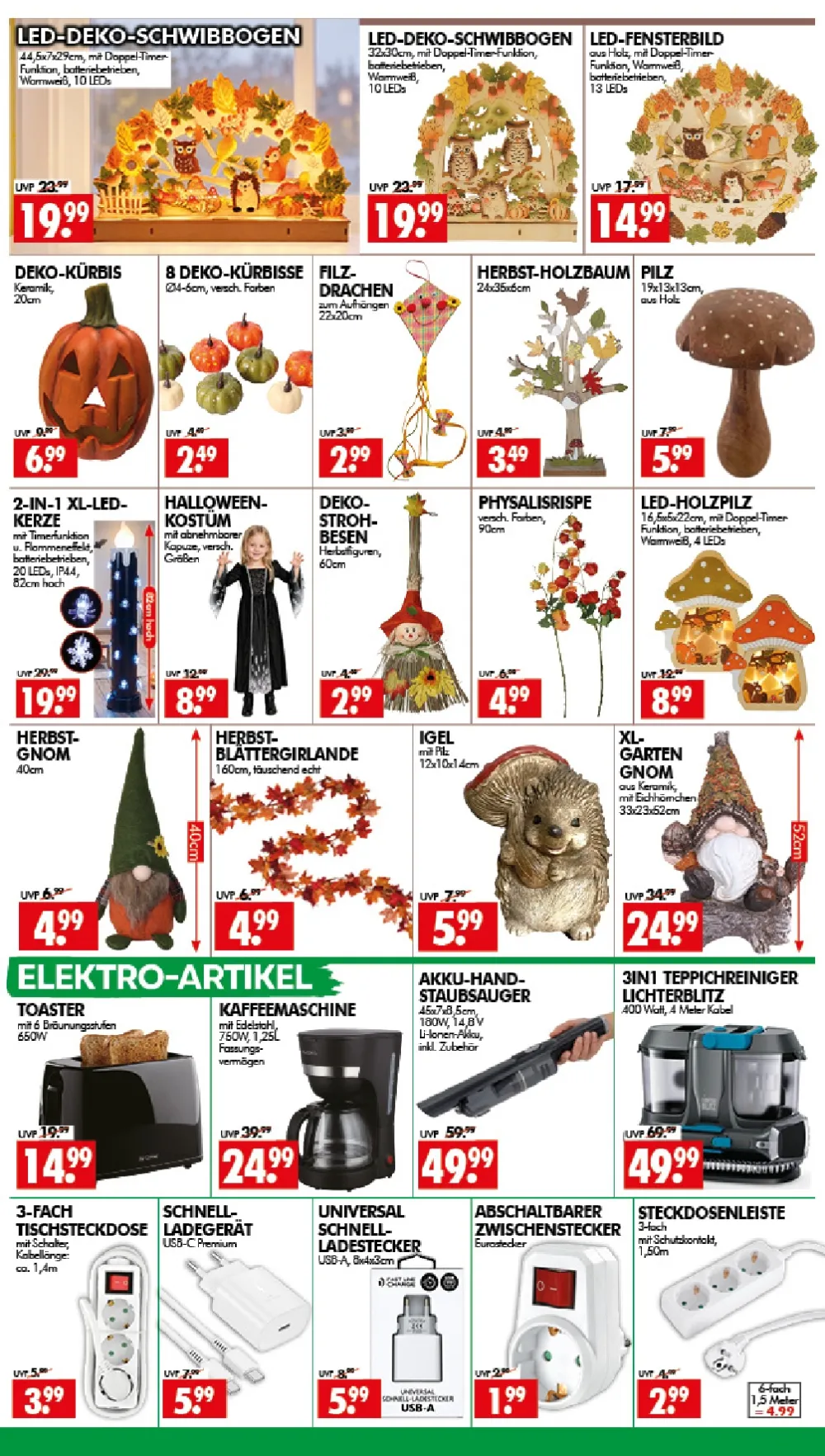 Wreesmann Angebote KW 41 Seite 6 mit Angeboten für Deko-Schwibbogen, Deko-Kürbis, Halloween-Kostüm & Toaster