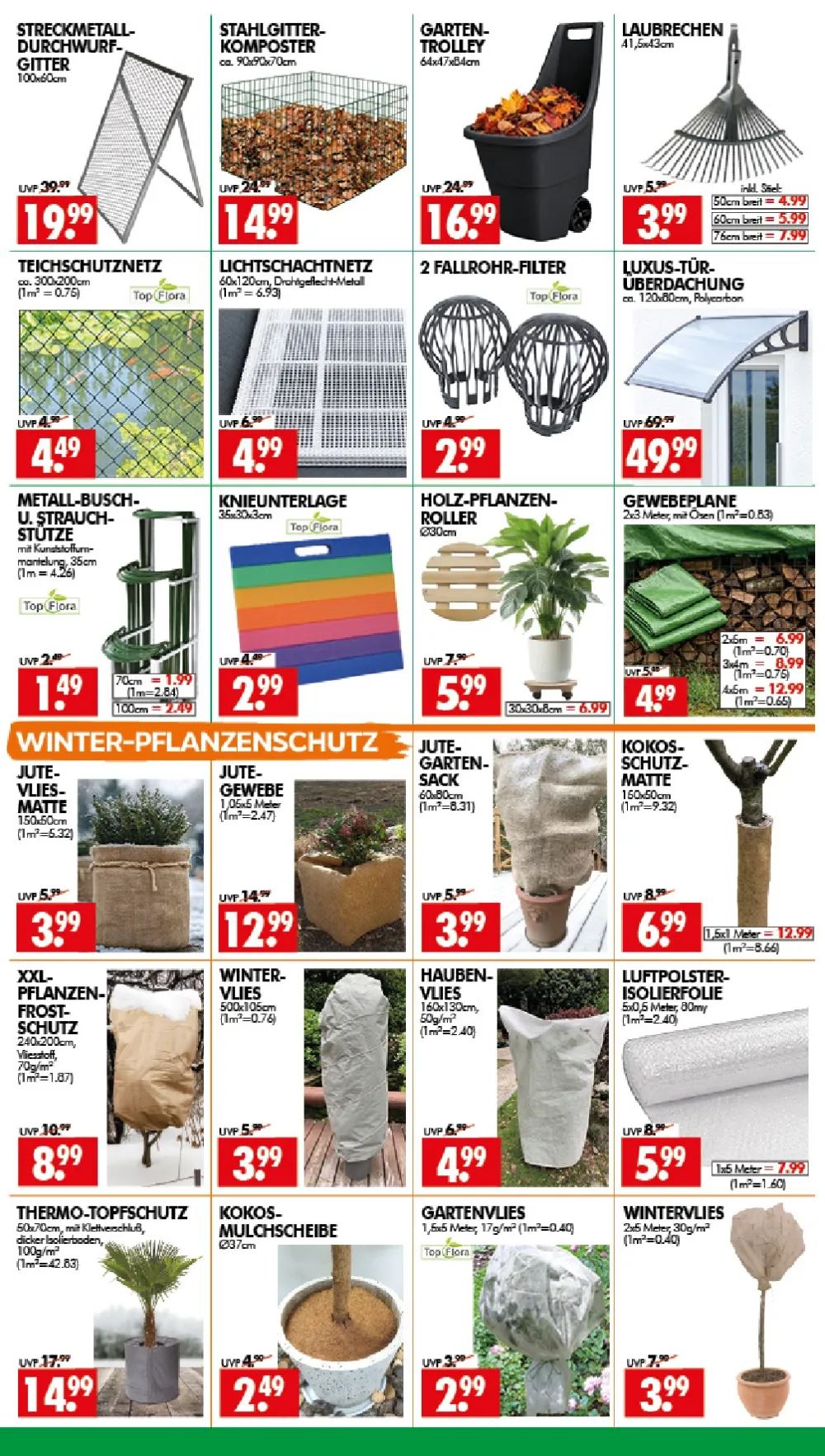 Wreesmann Prospekt KW 42 Seite 2 mit Durchwurfgitter, Komposter, Gartentrolley & Winter-Pflanzenschutz Vlies