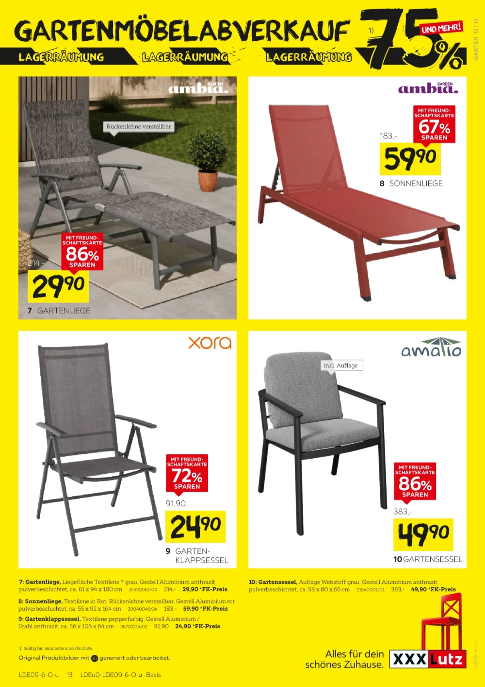 xxxlutz gartenmoebel prospekt ab 12 09 2026 kw38 kw39 seite 13