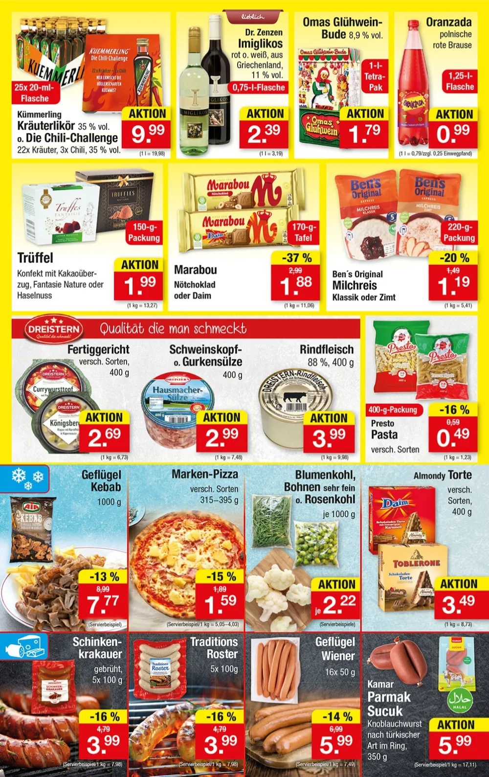 Zimmermann Prospekt KW 42 Seite 2 mit Kümmerling, Marabou, Ben's Original, Dreistern, Marken-Pizza & Sucuk