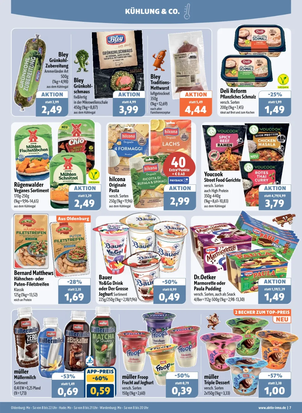 Aktiv Irma Angebote KW 43 Seite 7 mit Angebote für Bley Grünkohl, Bley Traditions-Mettwurst & Deli Reform