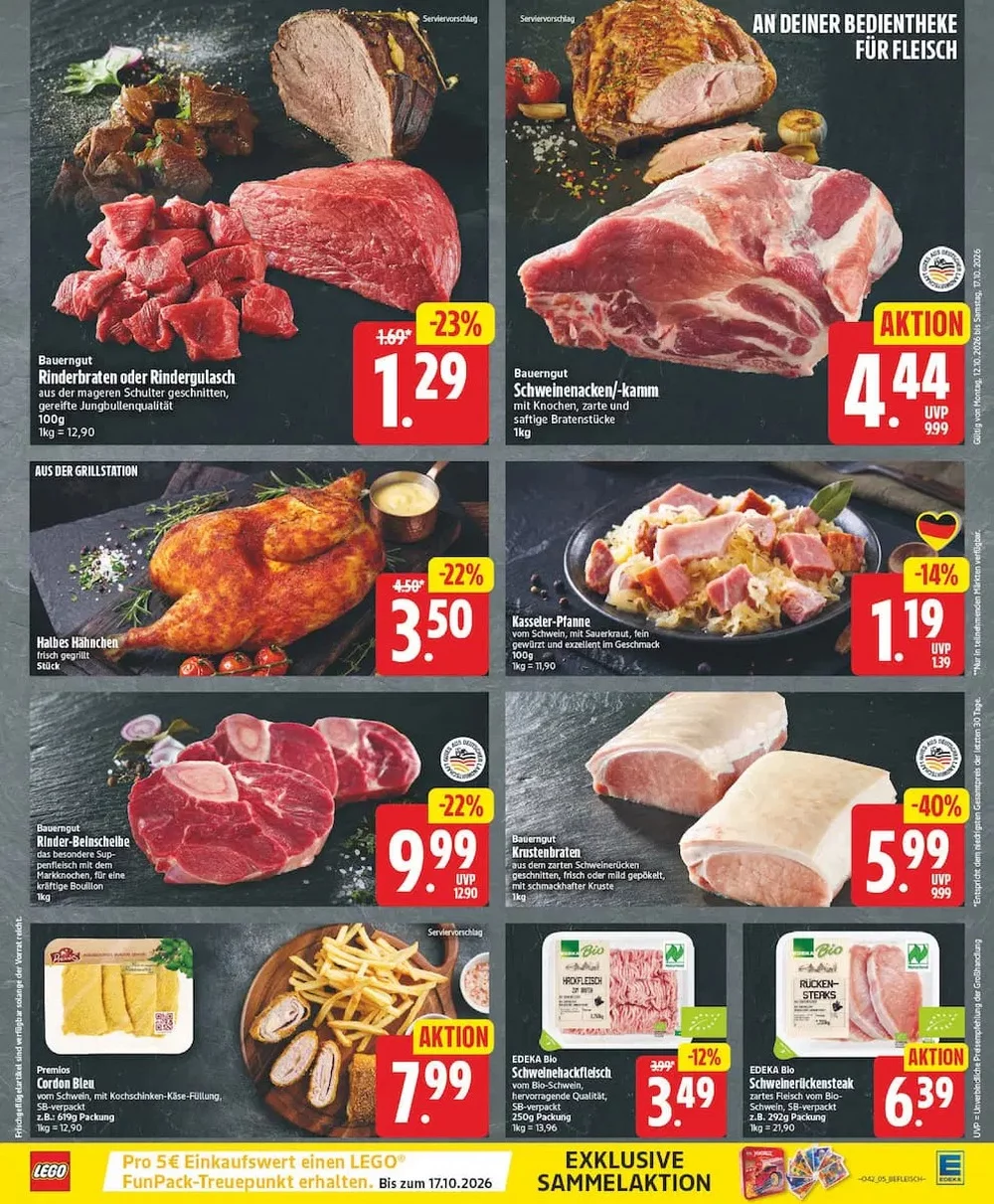 EDEKA Berlin Angebote KW 42 Seite 5 mit Angeboten für Rindergulasch, Schweinenacken, Hähnchen & Krustenbraten
