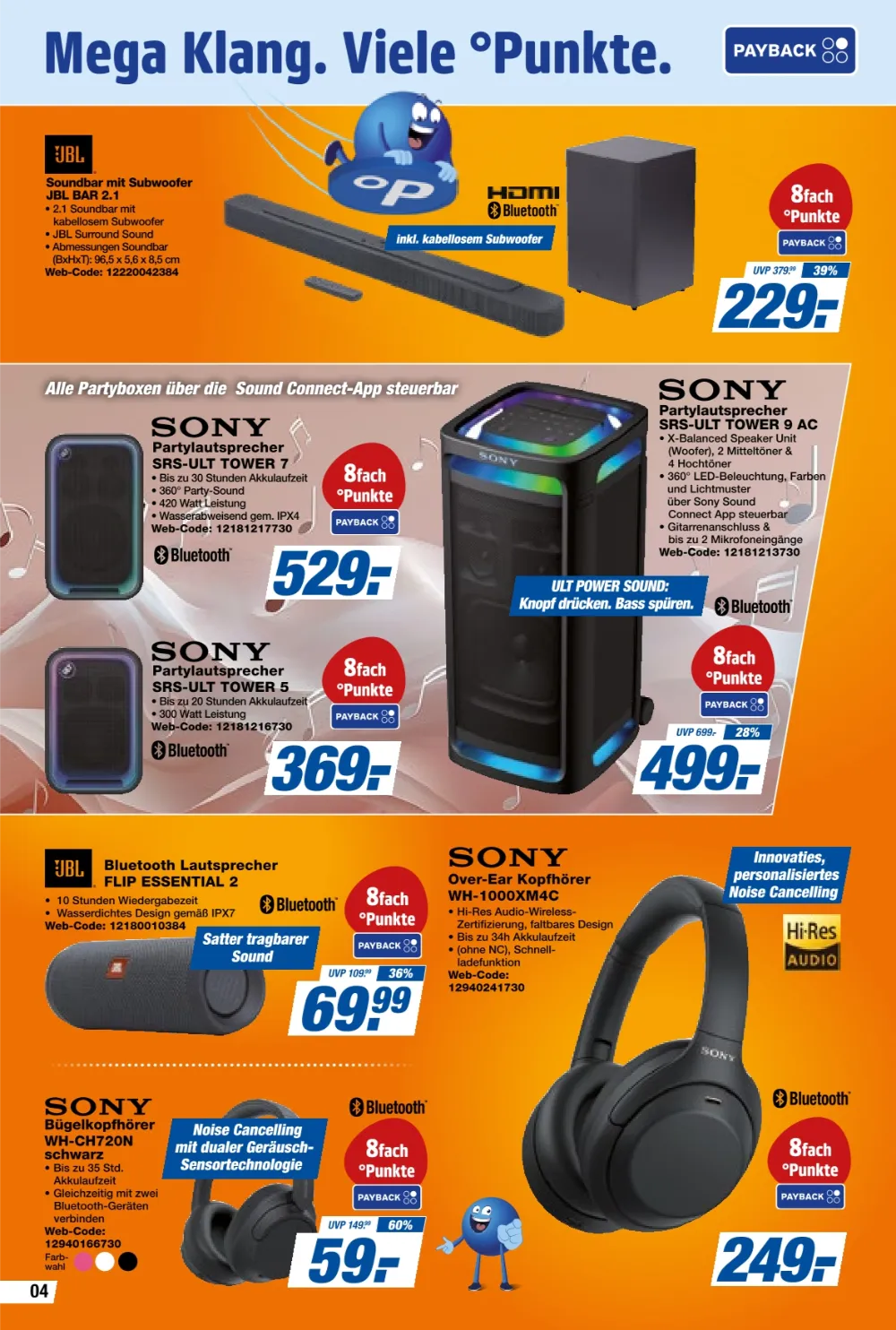Expert Octomedia Prospekt KW 44, Seite 4 JBL Soundbar, Sony Partylautsprecher und Sony Over-Ear Kopfhörer