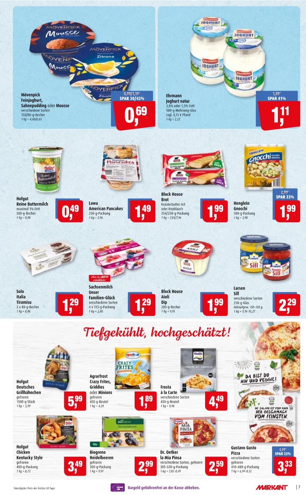 Markant Angebote KW 43 Seite 7 mit Angeboten für Mövenpick Feinjoghurt, Ehrmann Joghurt natur & Hofgut Buttermilch