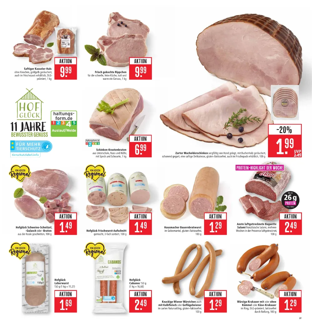 Marktkauf Südwest Prospekt KW 44, Seite 3 Kasseler-Hals, Rippchen, Schinken-Krustenbraten, Wacholderschinken und Leberwurst