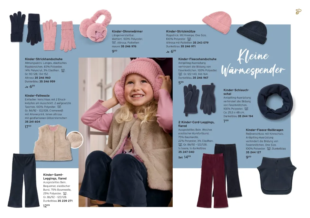 Mit angeboten für Tchibo KW 43 Seite 5 mit Kinder-Strikkandschuhe, Kinder-Öhrenwärmer, Kinder-Strickmütze & Kinder-Fellweste